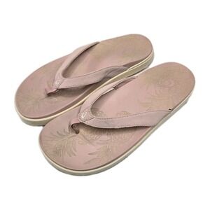 OluKai Nu'A Pi'O‎ Flip Flop Sandal Pink Clay 20445-QYQY Women's Size 9